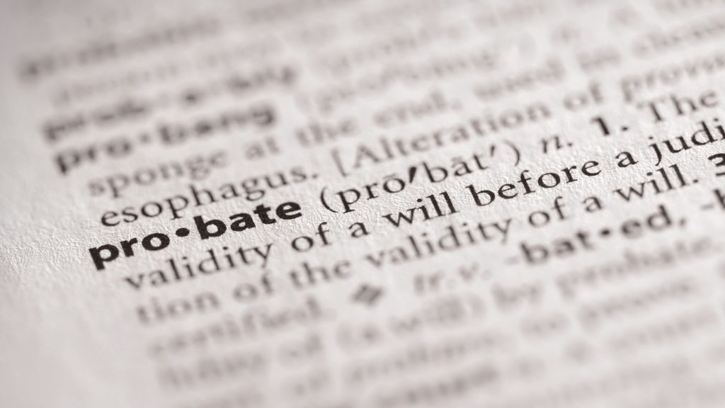 Grant of Probate and the fee changes proposed for 2019