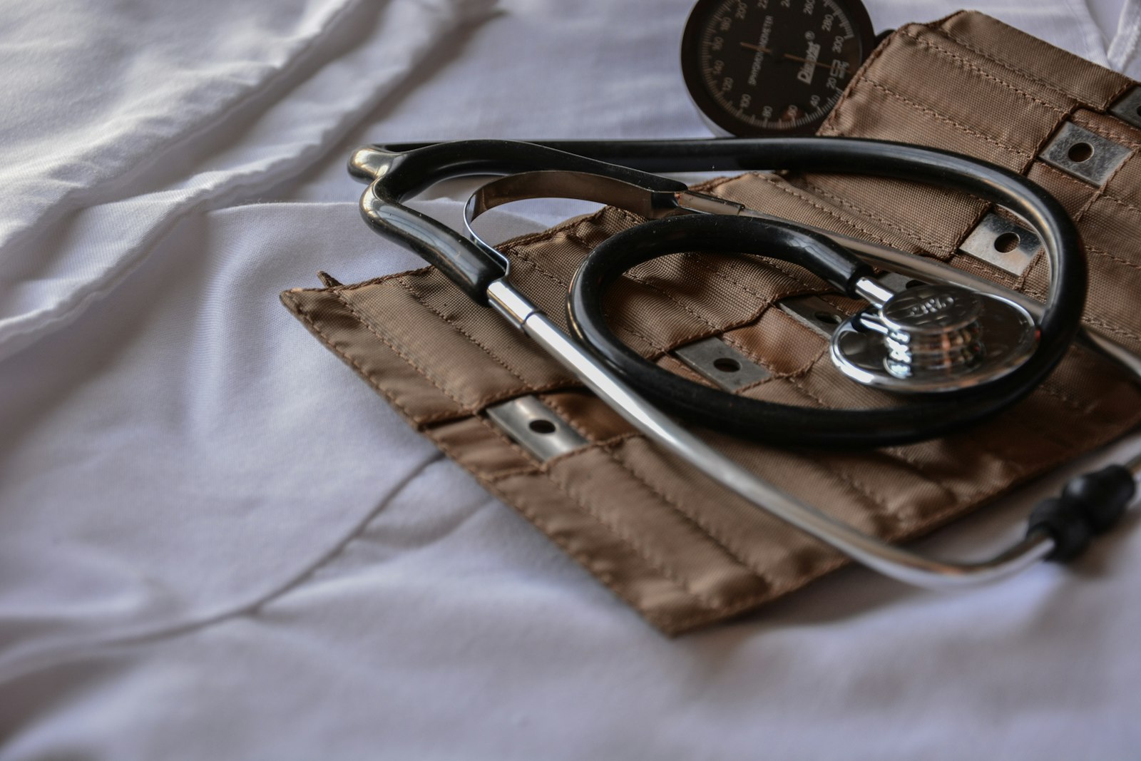 Stethoscope and blood-pressure cuff representing personal injury assessment